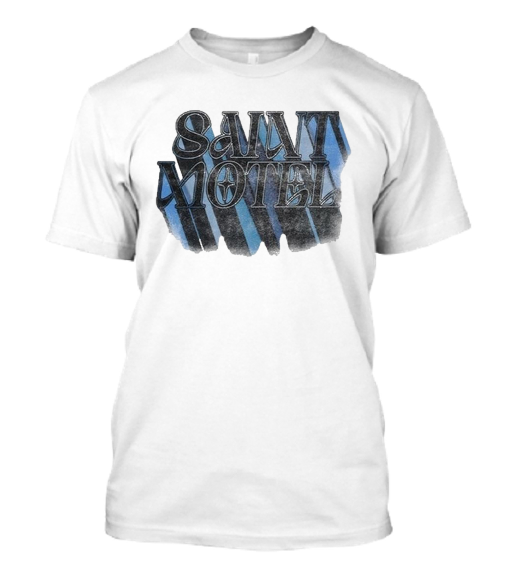Saint Motel Striped Star Design In Blue And Black T-Shirt