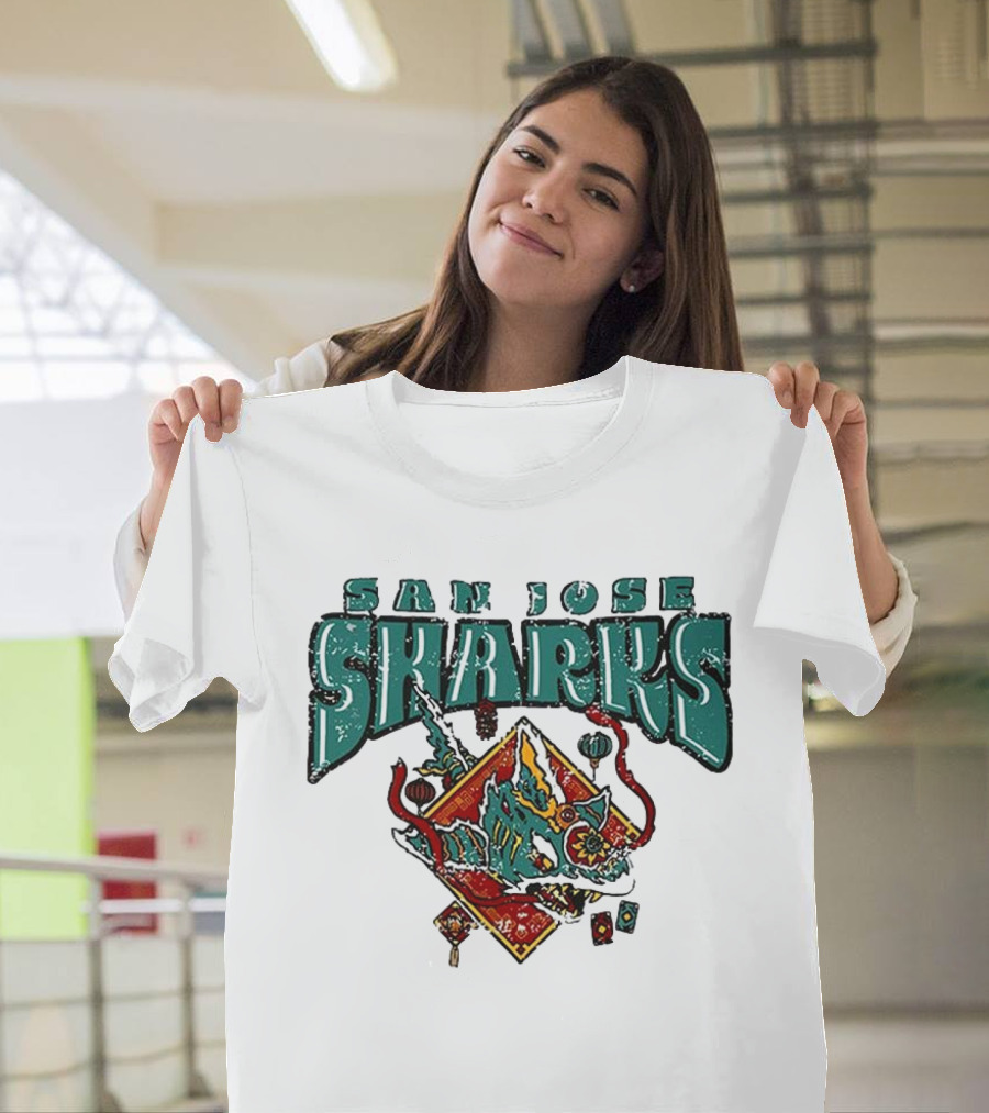 San Jose Sharks 2025 Lunar New Year Blue 84 T-Shirt