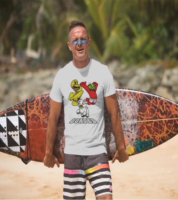 Sunny And Melon Goated Dance Characters With Sunglasses And Watermelon Head T-Shirt
