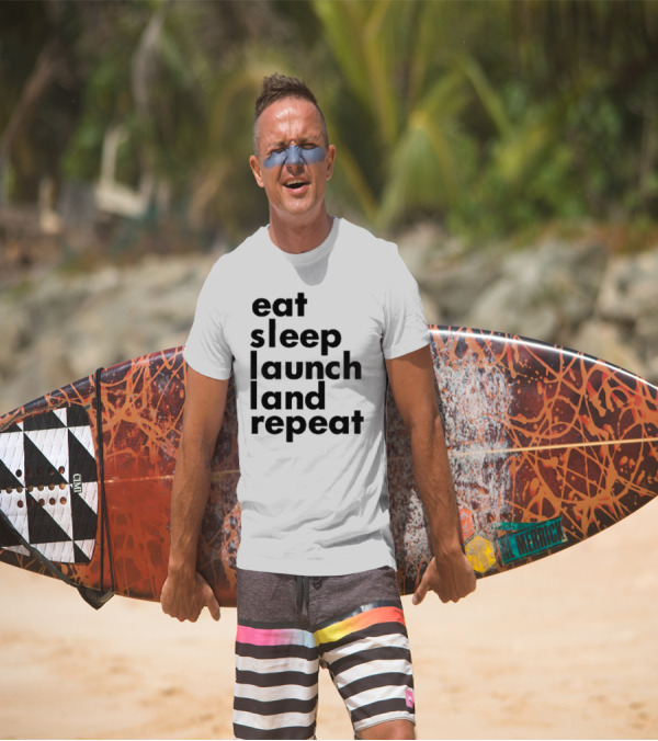 Space Chick Jen Eat Sleep Laugh Repeat T-Shirt