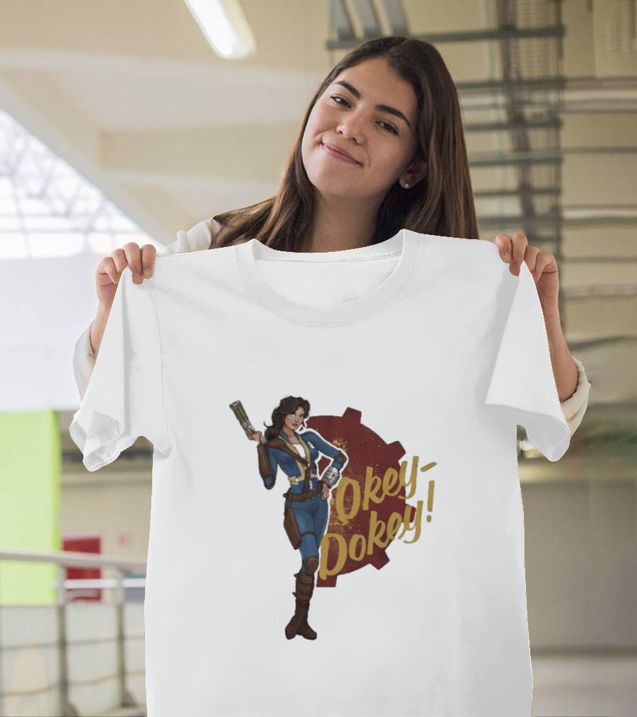 Spartan117gw Okey Dokey Gaming Vault Girl Retro Style T-Shirt