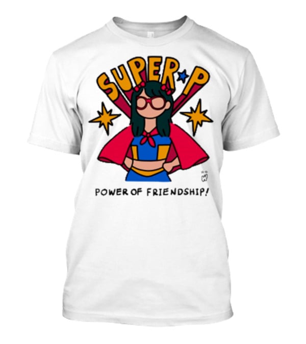 Super P Pastel Superhero Cartoon Character Friendship T-Shirt