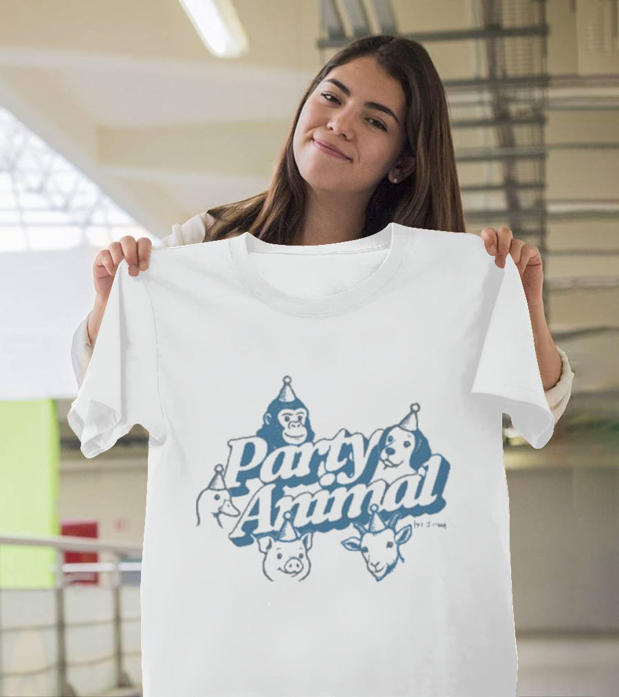 Party Animal Tanner Smith Blue Animal Faces T-Shirt