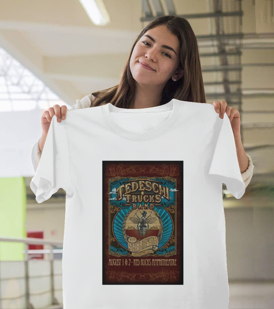 Tedeschi Trucks Band August 1-2 2025 Red Rocks Amphitheatre Live With Grace Bowers The Hodge Podge T-Shirt
