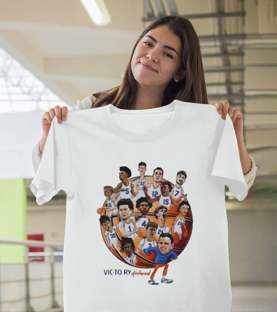 Victorious Gatorsmbk Florida Basketball Caricature Players Team Number 1 T-Shirt