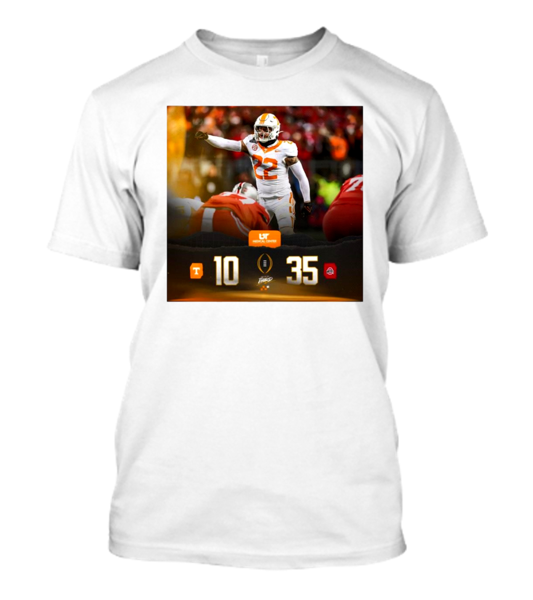 Tennessee Vols 10 Ohio State Buckeyes 35 End Of The Third UT Medical Center T-Shirt