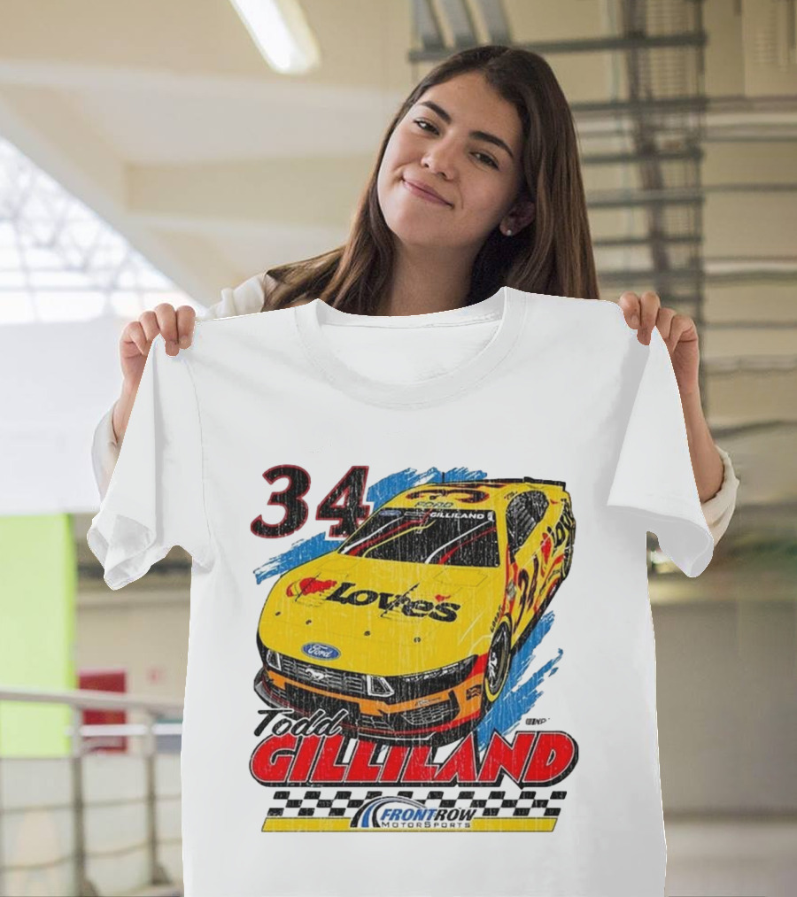 Todd Gilliland 34 Love's Front Row Motorsports Car T-Shirt