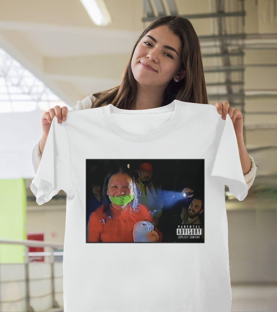Trishabriellee Fishtank Parental Advisory Explicit Content Tape T-Shirt