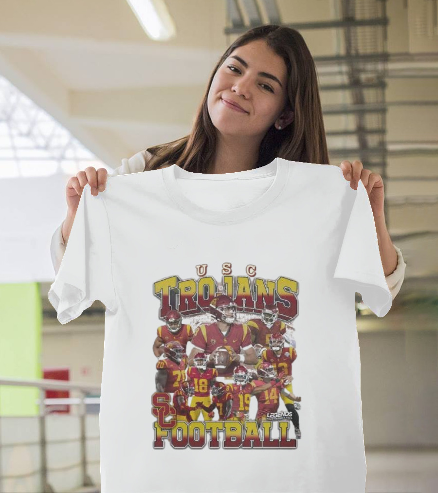 USC Trojans Football Legends Heavy Weight Players Collection T-Shirt