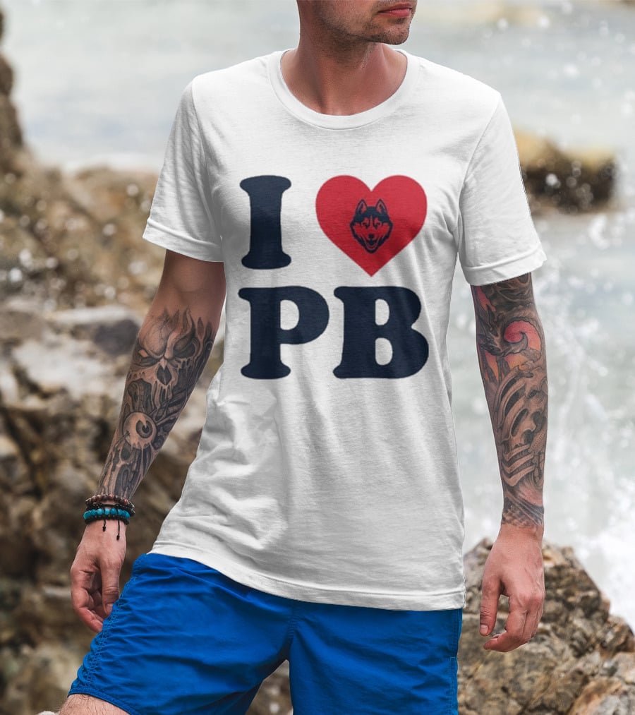 UConn I Heart Huskies Paige Bueckers PB T-Shirt