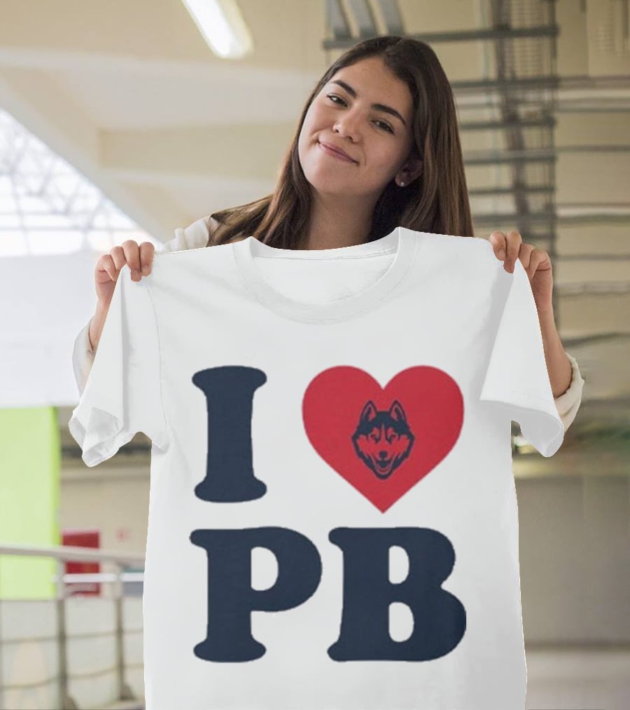 UConn I Heart Huskies Paige Bueckers PB T-Shirt