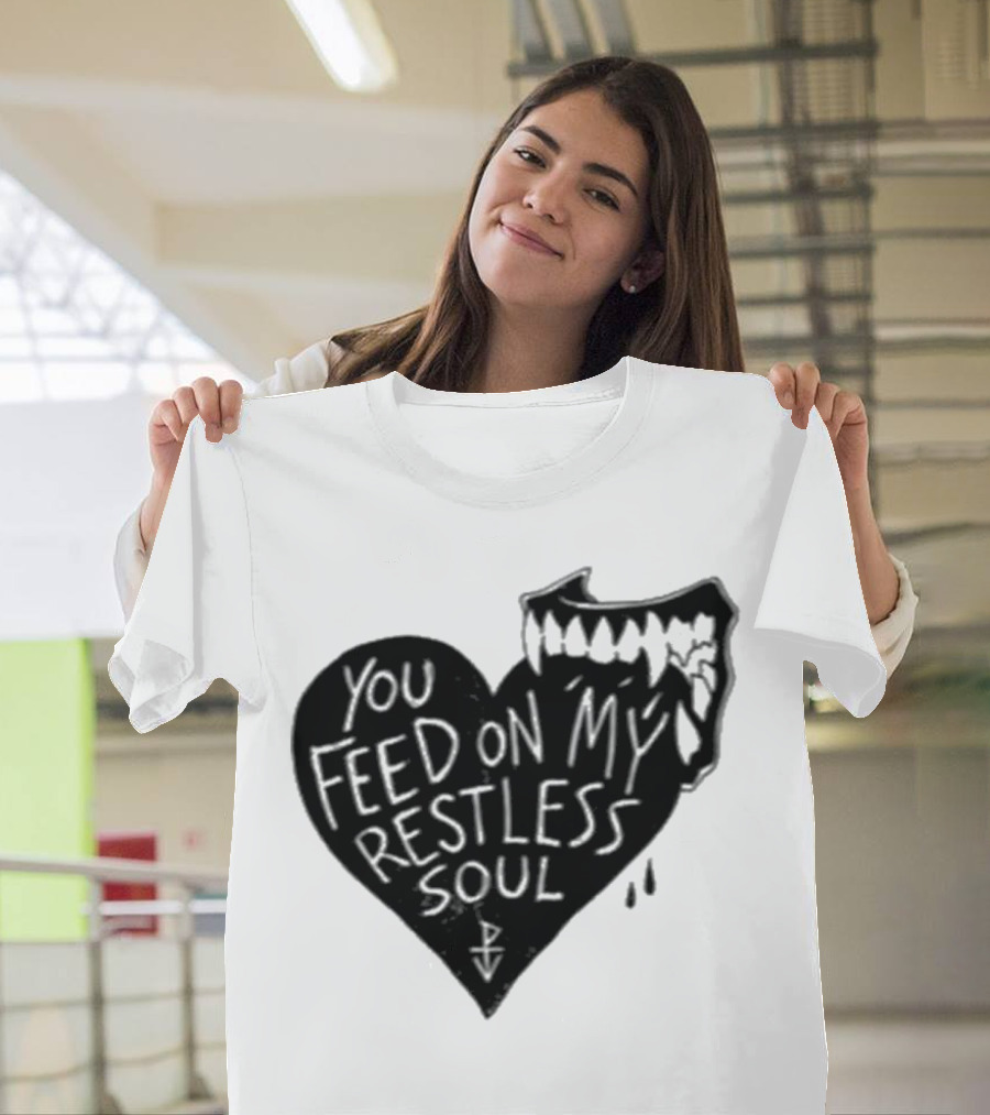 You Feed On My Restless Soul Aggressive Creature Burst Out Horror Theme T-Shirt