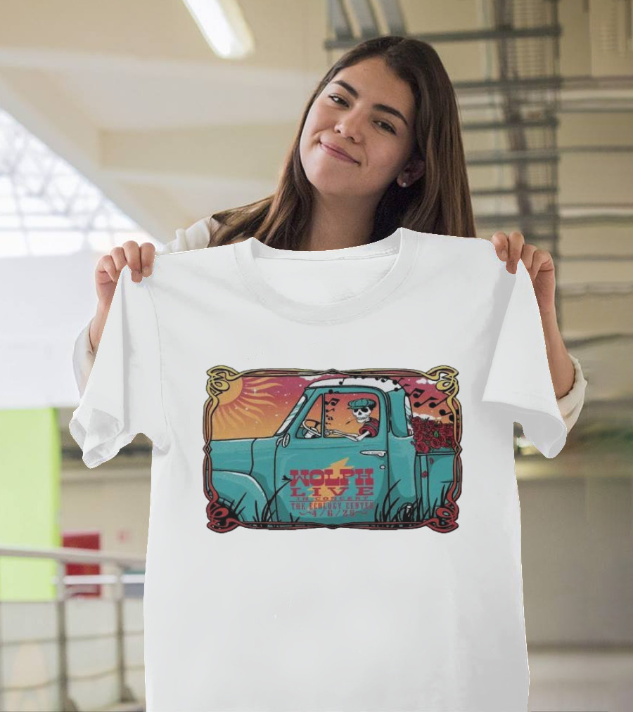 Wolph Live Concert Skeleton Driving Truck April 6 2025 The Ecology Center San Juan Capistrano CA T-Shirt