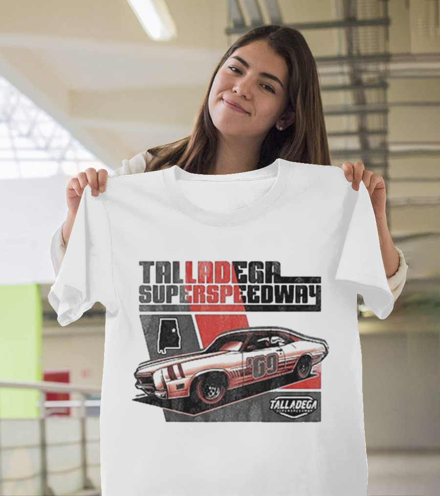 Talladega Superspeedway 69 Retro Racecar Design T-Shirt