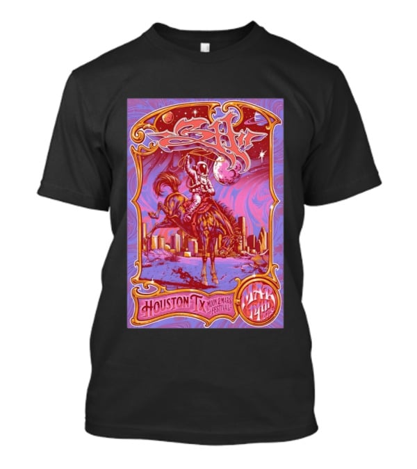311 Band Space Themed Houston TX March 2026 Moon 2 Mars Festival Tour T-Shirt