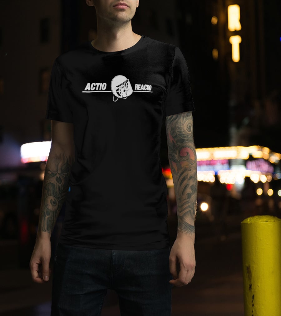 Actio Reactio Football Helmet Concept T-Shirt