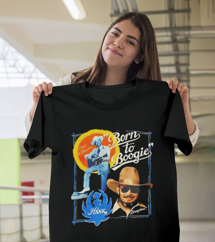 Hank Williams Bocephus Born To Boogie Music Legends T-Shirt