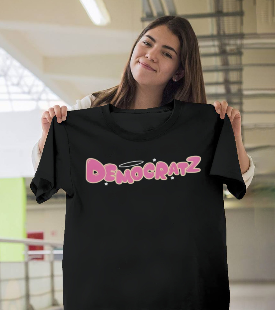 Democratz Democratic Party Pink Halo Comic T-Shirt