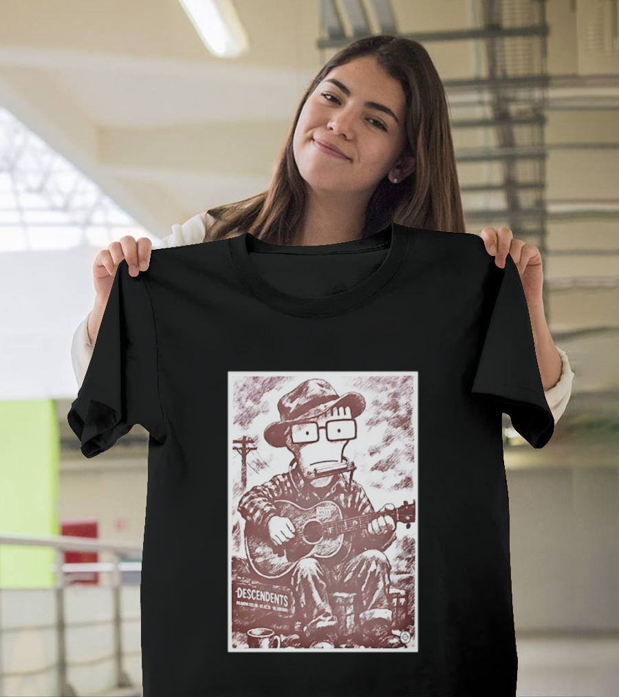 Descendents Tour Oklahoma Mar 2 2026 Character Playing Guitar T-Shirt