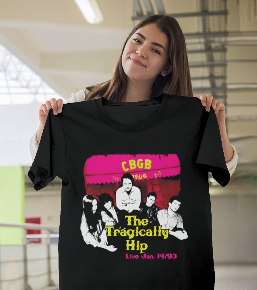 CBGB The Tragically Hip Live Jan 14 93 Vintage Style Music Venue Homage T-Shirt