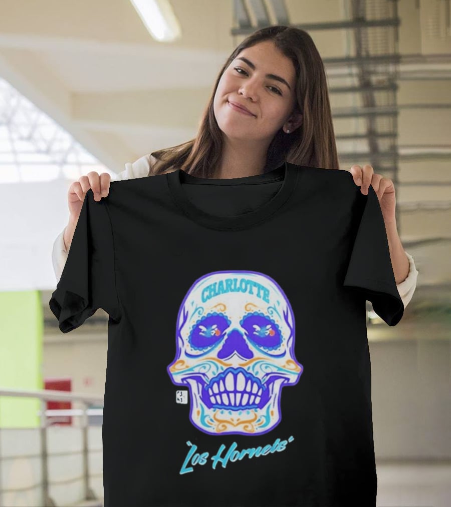 Charlotte Los Hornets Día de los Muertos 2026 Celebration T-Shirt