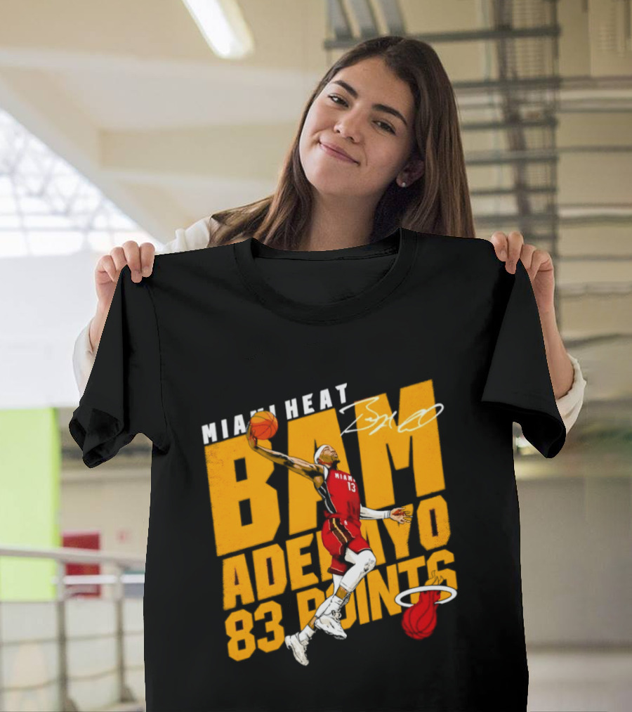 Miami Heat Bam Adebayo 83 Points Basketball Dunk T-Shirt