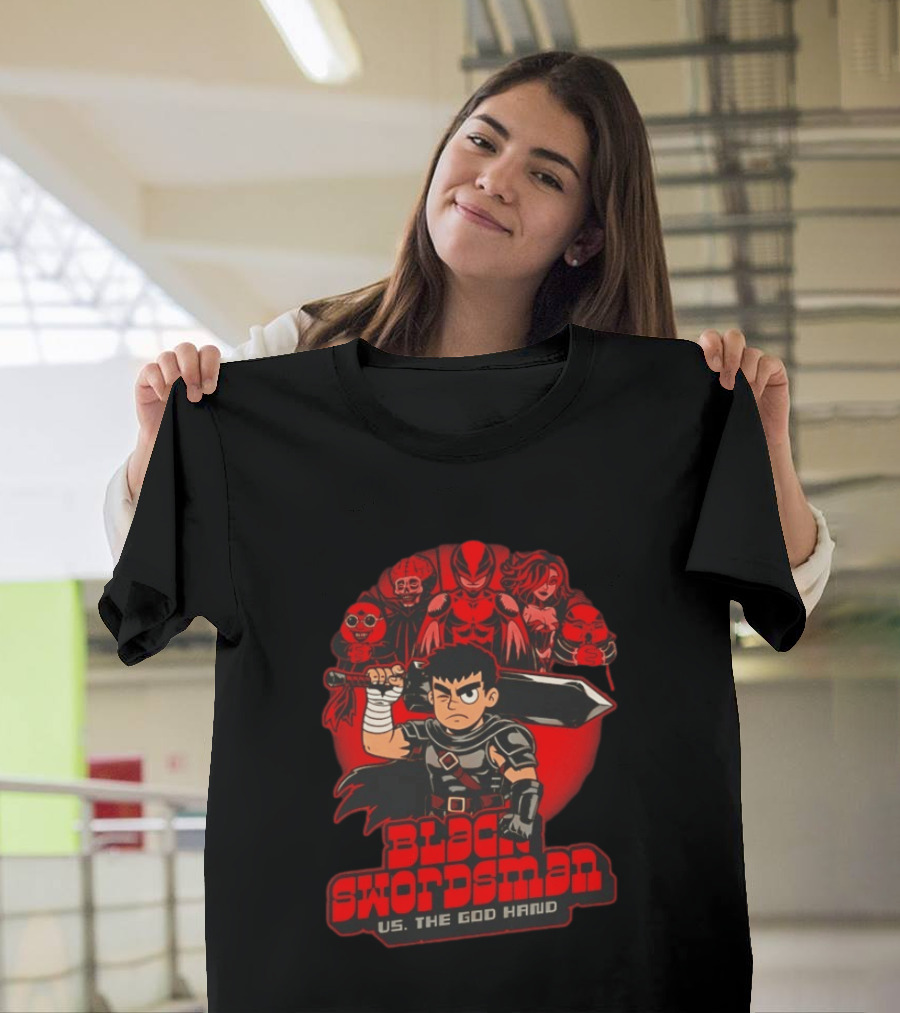 Berserk Black Swordsman Vs The God Hand Scott Pilgrim Vs The World Fusion T-Shirt