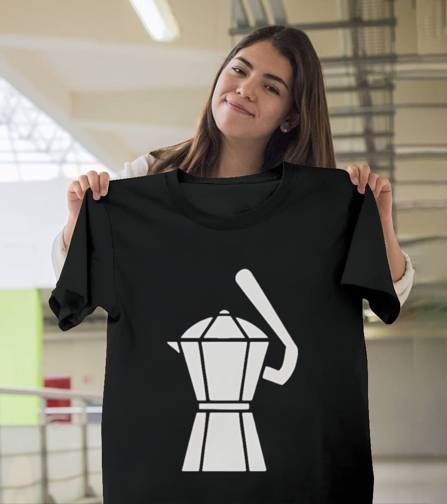 Espresso Baseball Coffee Filter Moka Pot Shape T-Shirt