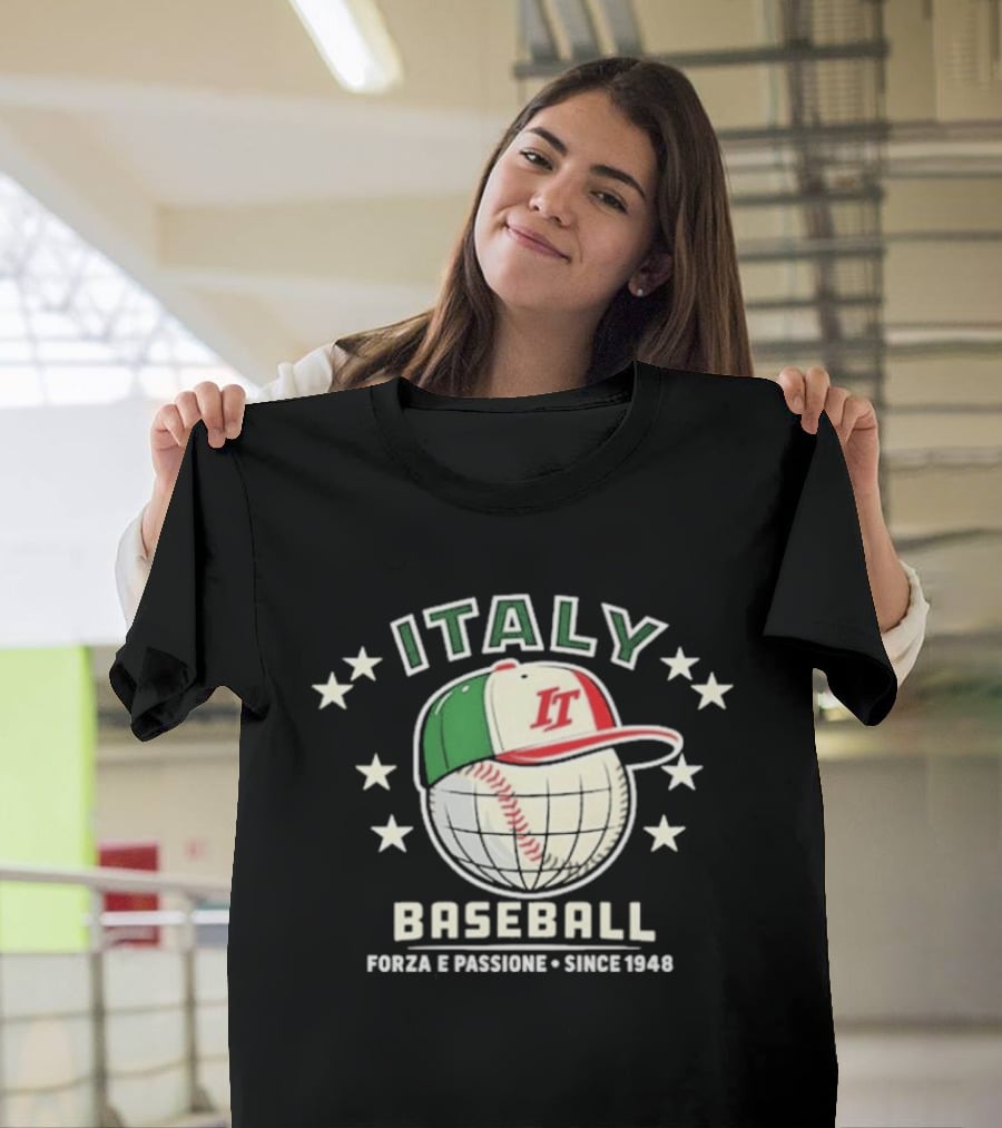Italy Baseball Cap Forza E Passione Since 1948 Stars T-Shirt