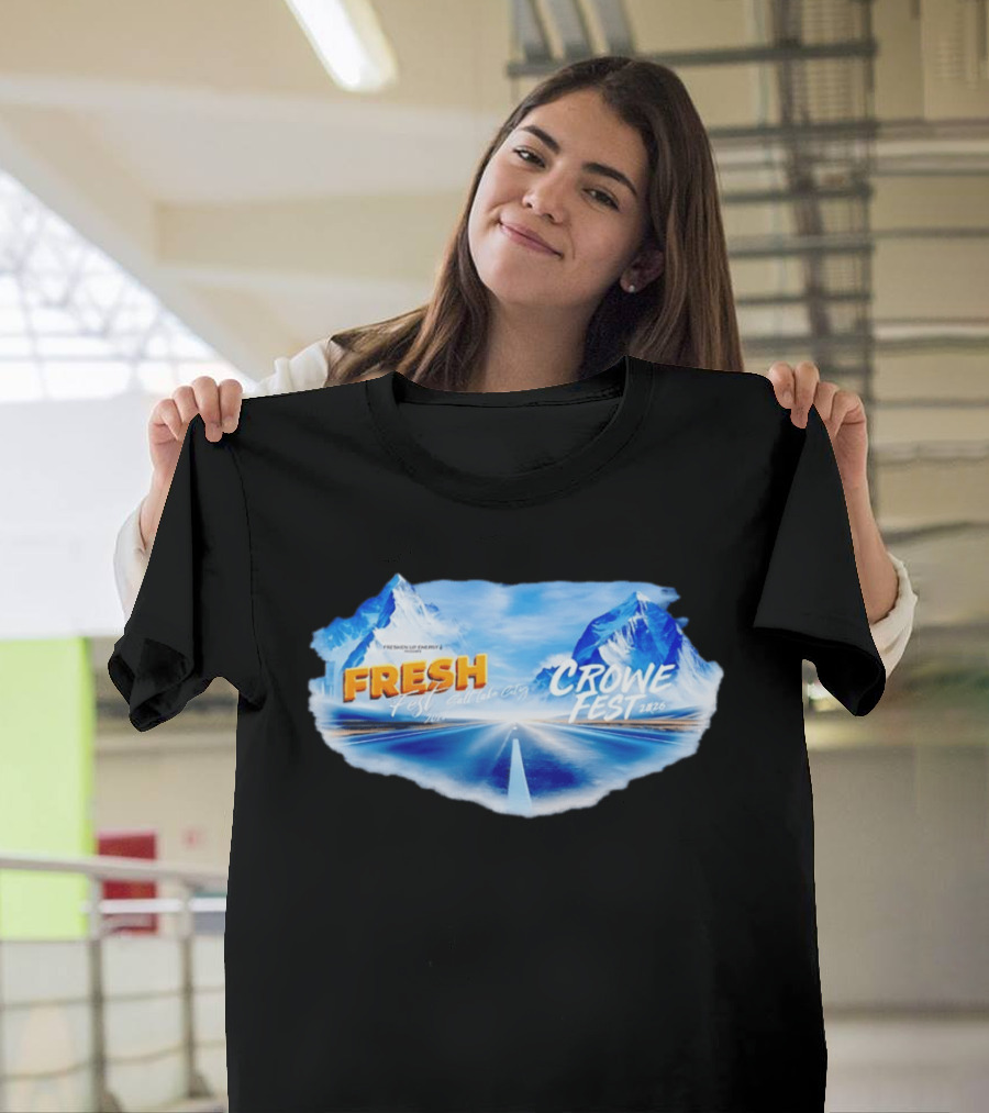 Fresh Fest Salt Lake City 2026 Crowe Fest 2026 Mountain Road Trip T-Shirt