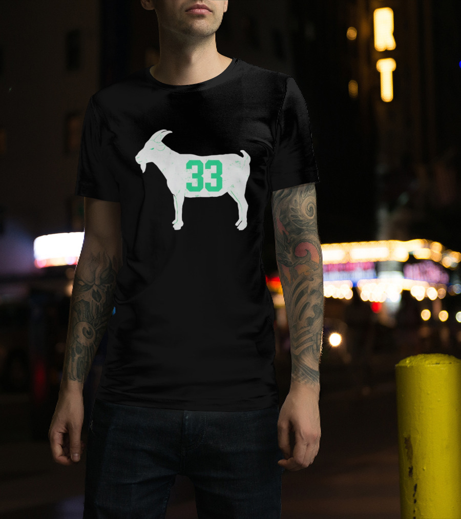 Larry Bird Goat 33 Boston Celtics St Patrick's Day Basketball T-Shirt