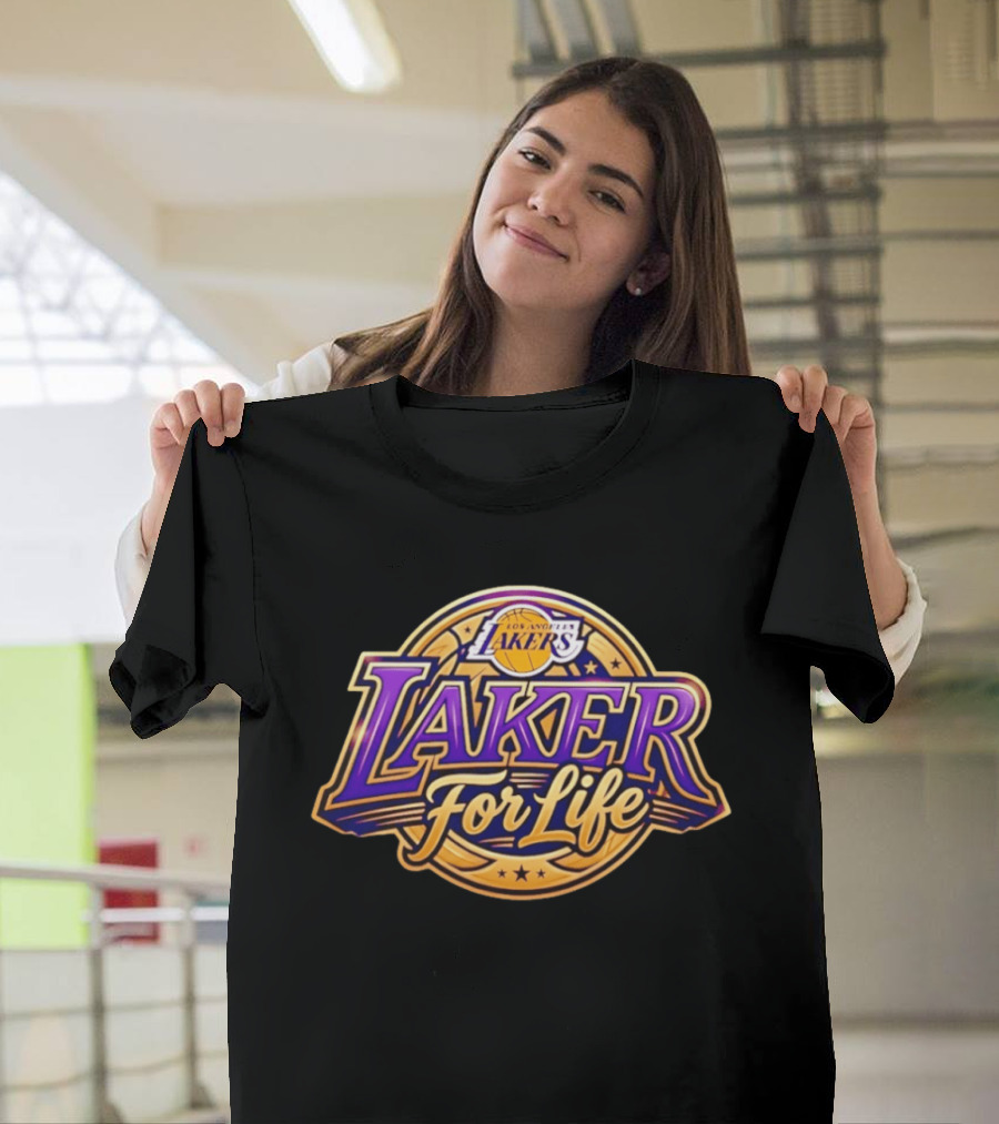 Los Angeles Lakers Laker For Life Basketball Fan Gear T-Shirt