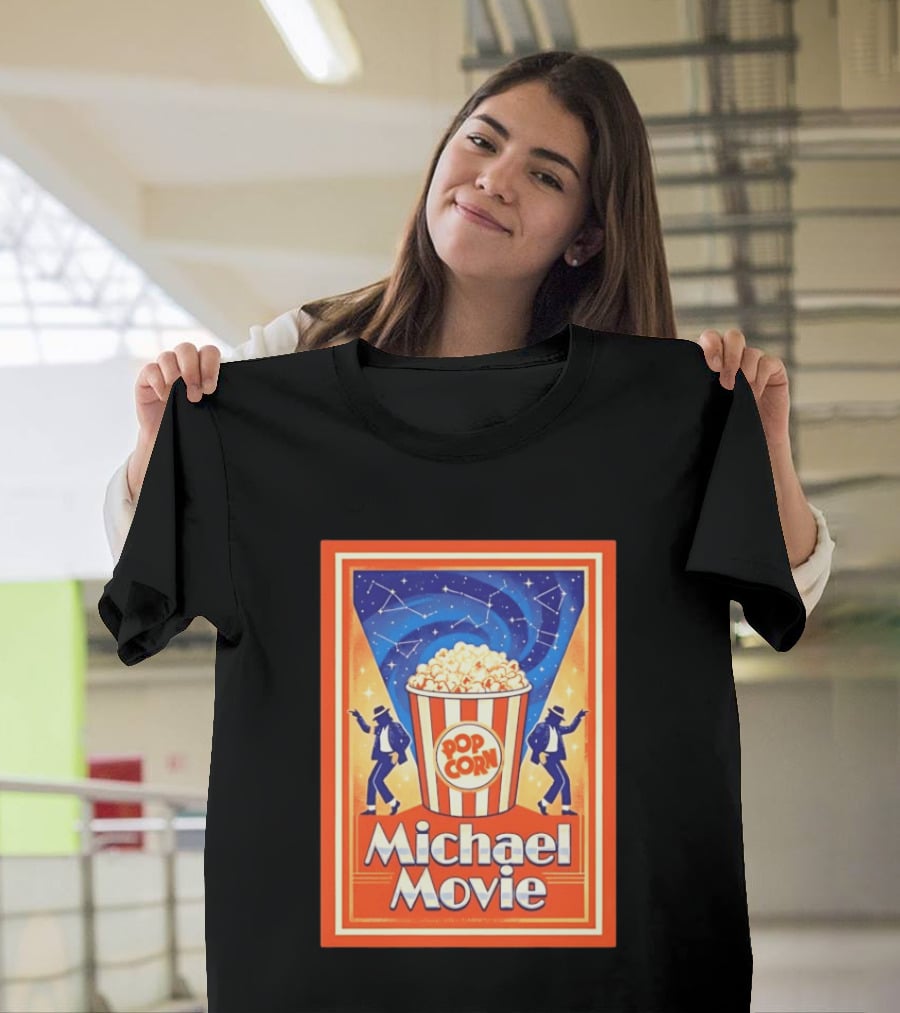 Michael Movie 2026 Popcorn Constellations Retro Dance Stars T-Shirt