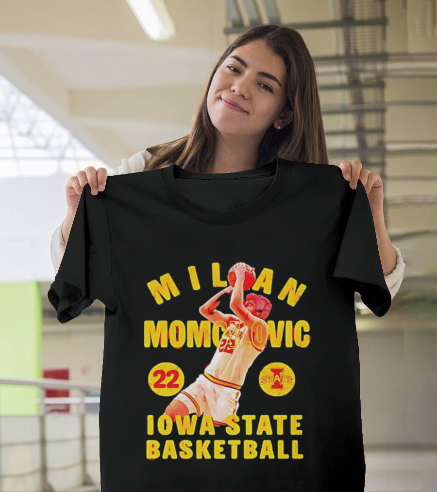 Milan Momcilovic 22 Iowa State Cyclones Basketball State 2026 T-Shirt