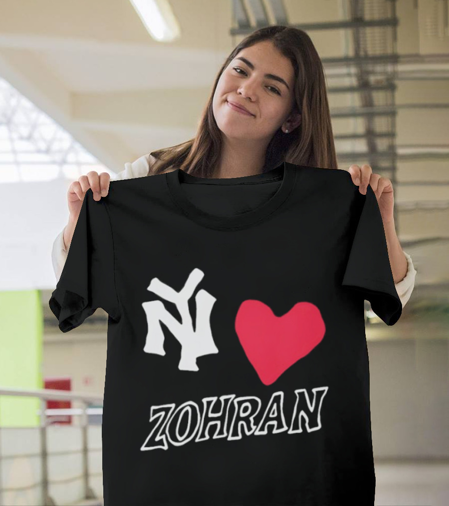 NY Yankees Heart Zohran T-Shirt