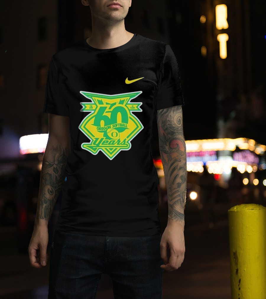 Nike Oregon Softball 60 Years Anniversary T-Shirt