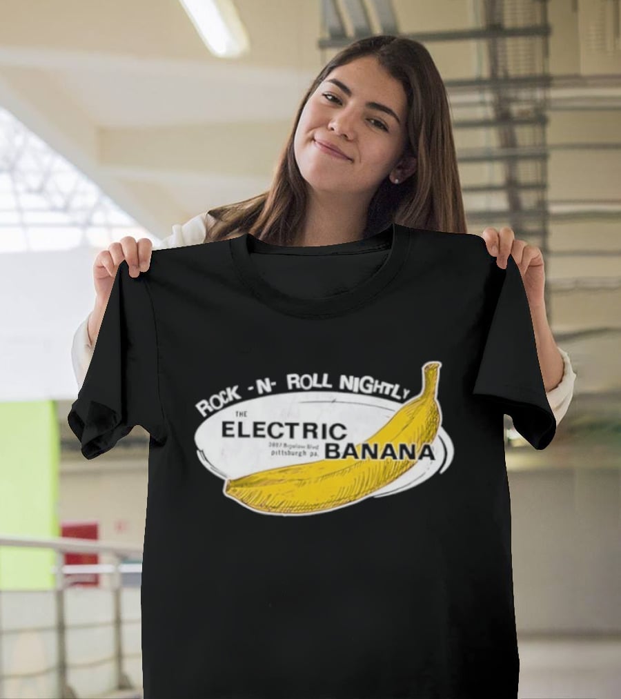 Rock N Roll Nightly Electric Banana Pittsburgh PA Vintage Retro Music Venue T-Shirt