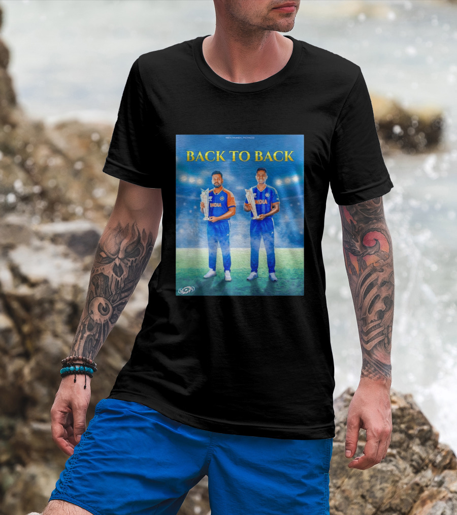 Back To Back India T20 World Cup Rohit Sharma Suryakumar Yadav T-Shirt