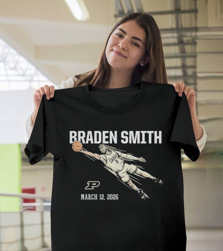 Purdue Basketball Braden Smith Diving March 12 2026 T-Shirt