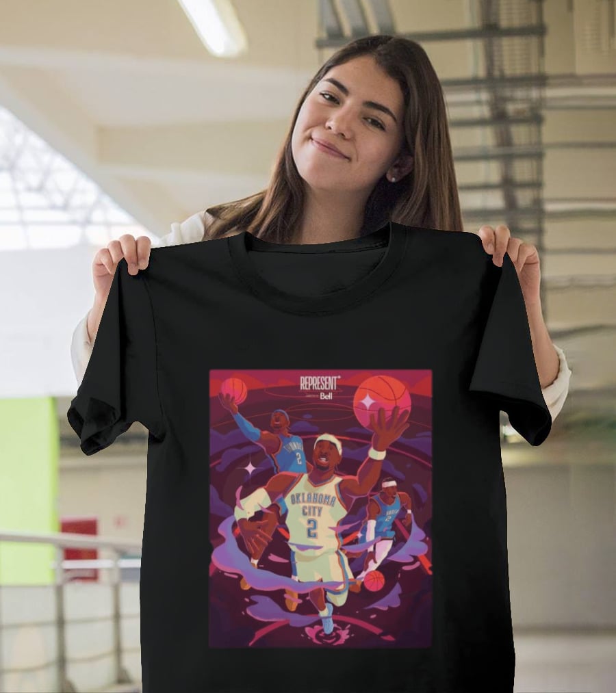 Oklahoma City Represent Bell Basketball SGA Number 2 T-Shirt