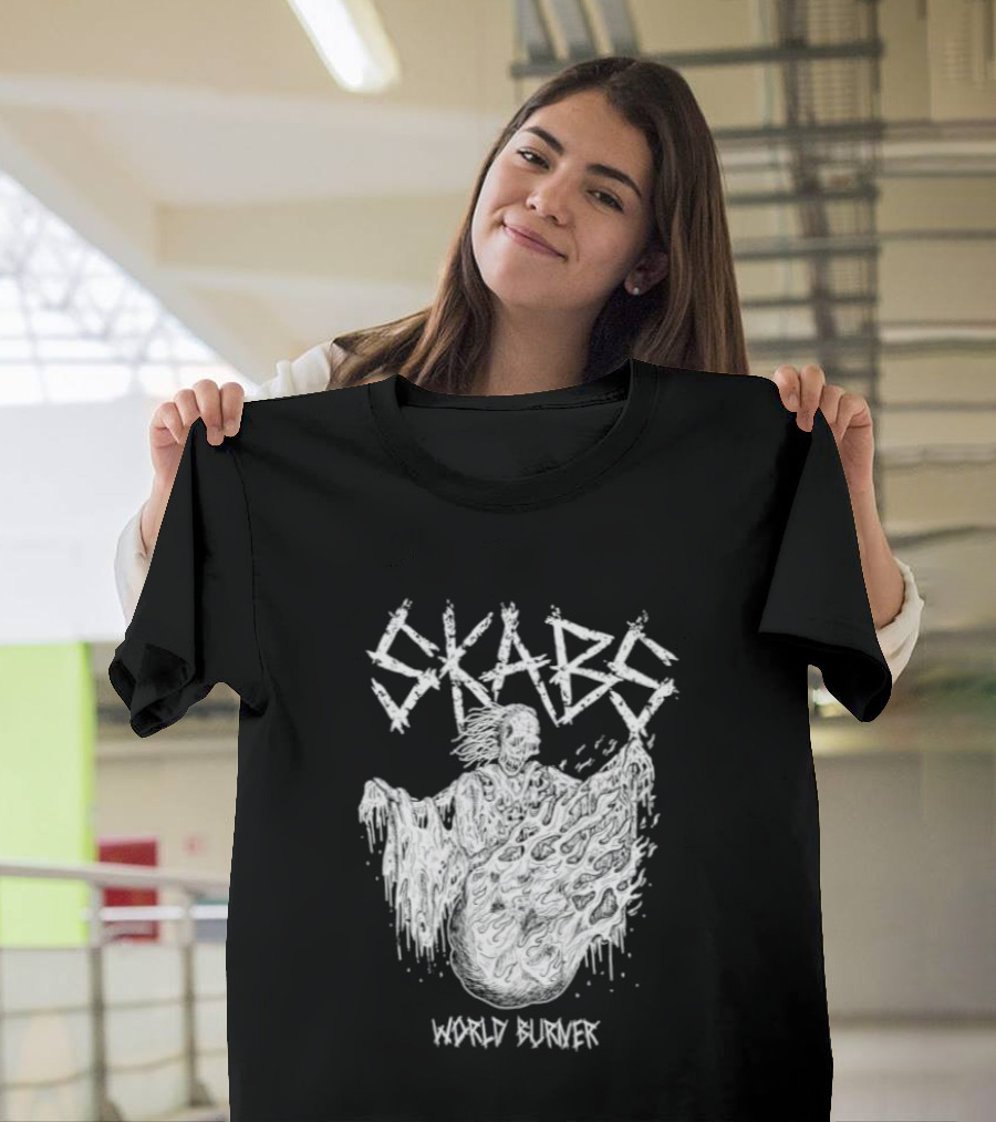 SKABS World Burner Skeleton Phantom Graffiti T-Shirt
