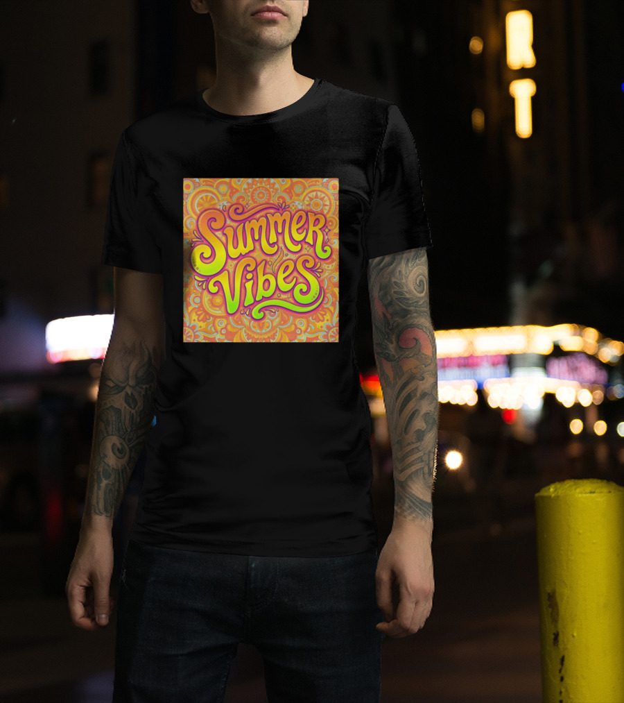 Summer Vibes Psychedelic Groove Floral T-Shirt