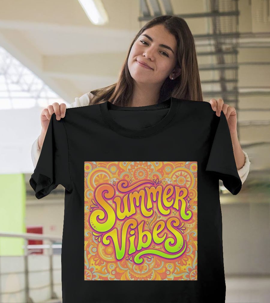 Summer Vibes Psychedelic Groove Floral T-Shirt