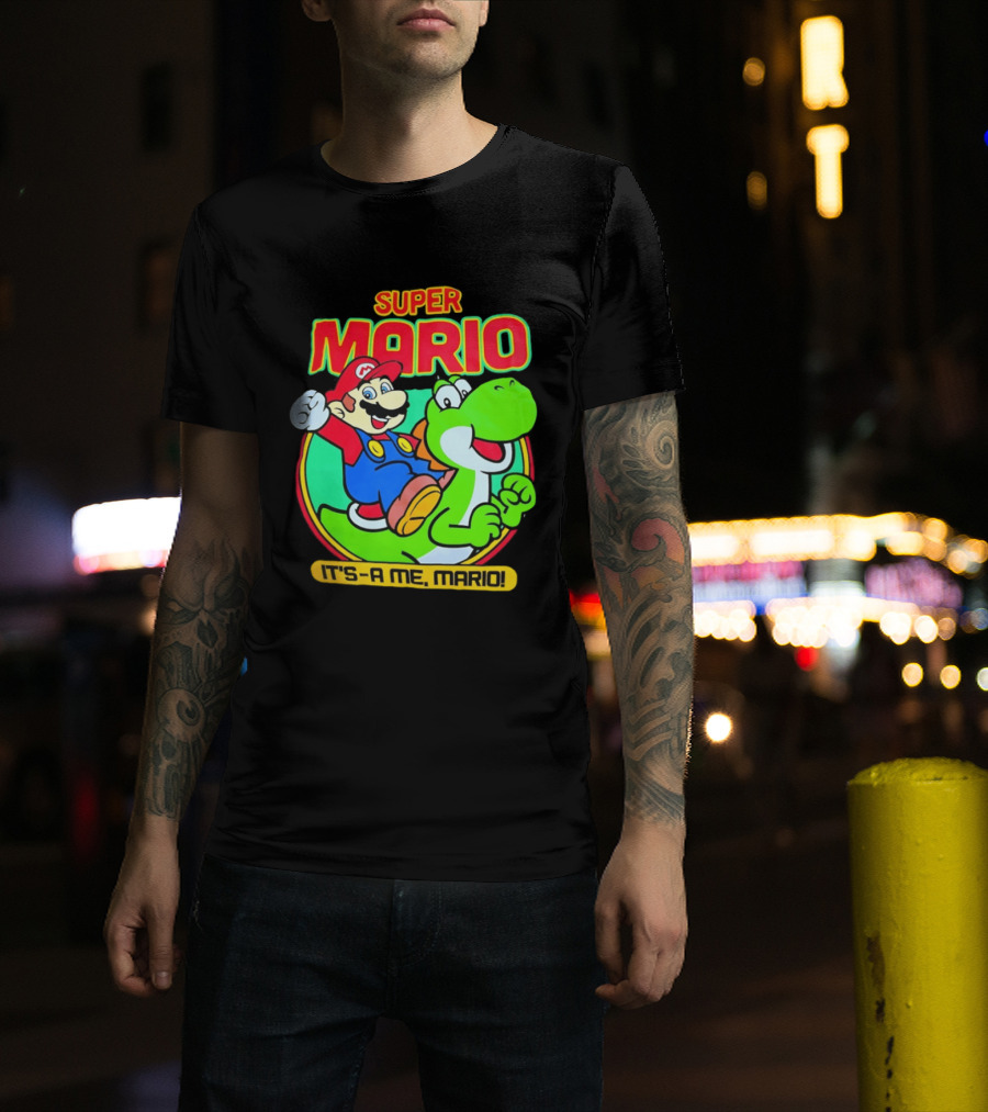 Super Mario Yoshi It's A Me Mario Nostalgic Adventure T-Shirt