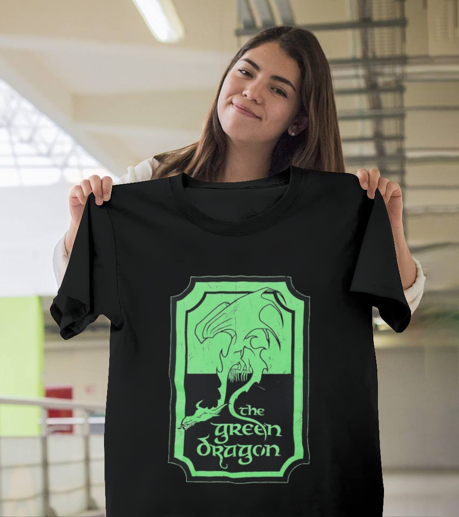 The Green Dragon Lord Of The Rings Fantasy Tavern T-Shirt
