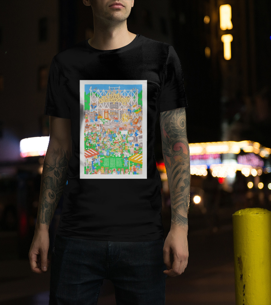 The Sheepdogs Canadian Tour 2026 Colorful Festival Scene With Crowd And Marquee T-Shirt