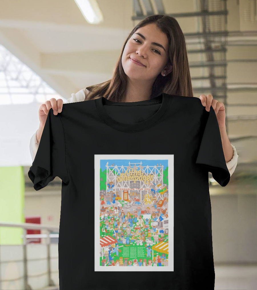 The Sheepdogs Canadian Tour 2026 Colorful Festival Scene With Crowd And Marquee T-Shirt