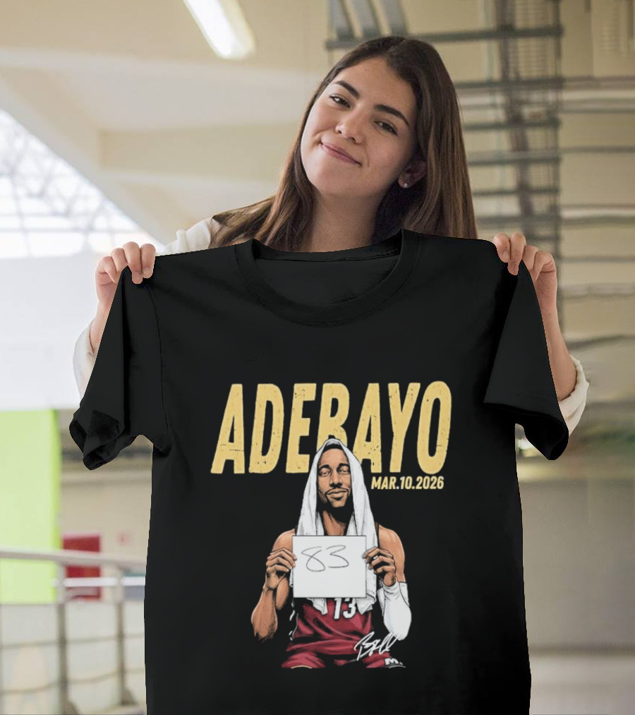 Ultimate Bam Adebayo Career High 83 Miami Basketball March 10 2026 T-Shirt