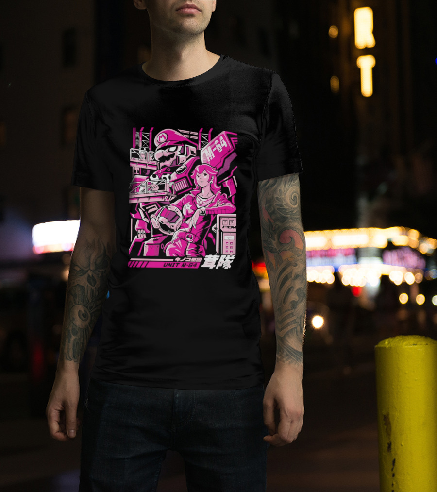 Unit M 64 Mario Mech M 64 Princess Peach T-Shirt