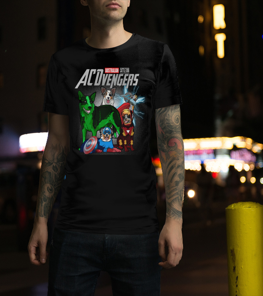 Australian Cattle Dog ACvengers Hero Pups T-Shirt